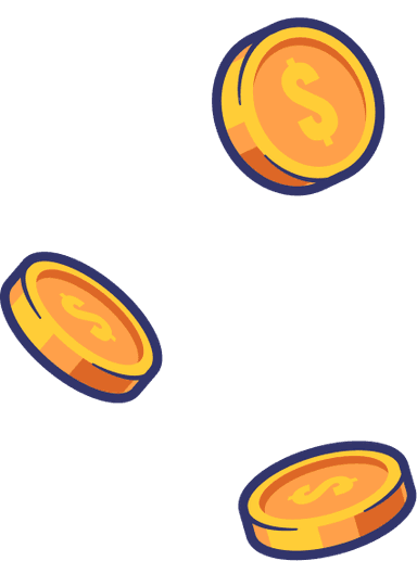 Floating coins